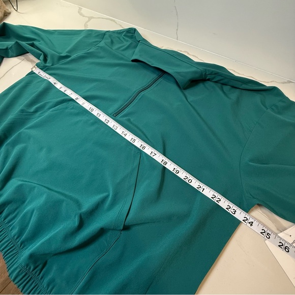 Beyond Yoga women's In stride half zip polyester pullover size medium teal -Flaw - Picture 12 of 13